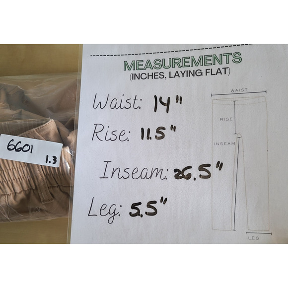 Talbots Jogger Pants SZ Medium Tan Khaki Cotton Lyocell Elastic Waist Pockets - Picture 12 of 12